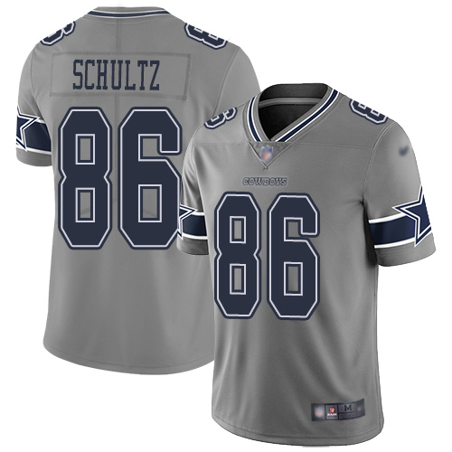 Men Dallas Cowboys Limited Gray Dalton Schultz #86 Inverted Legend NFL Jersey->dallas cowboys->NFL Jersey